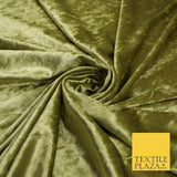 GOLD CREAM OLIVE Plain Soft Velvet Velour Fabric Stretch Dress Material 58" WIDE