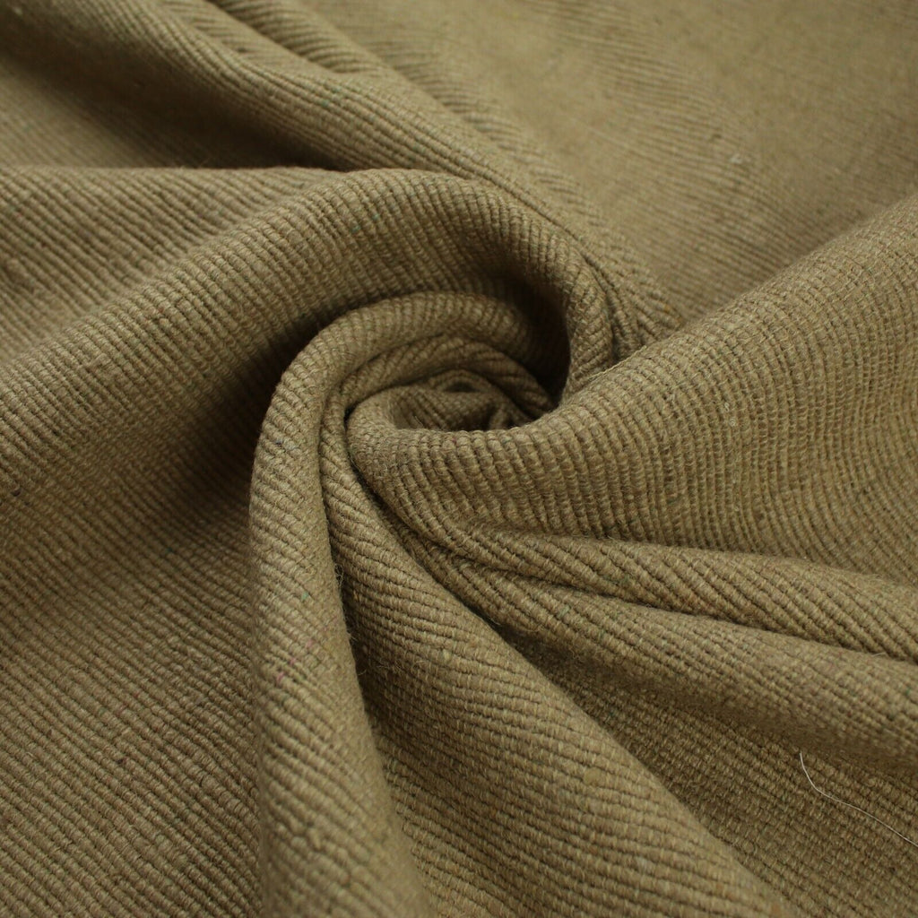 NATURAL BEIGE Textured 100% Silk Linen Look Material Upholstery Craft 9820