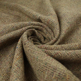 BEIGE Heavyweight Coloured Fleck 100% Silk Linen Look Material Upholstery 9823