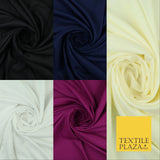 5 COLOURS - Soft Plain Rayon Viscose Fabric Dressmaking Material Drape 42" Wide