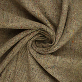 BEIGE Heavyweight Coloured Fleck 100% Silk Linen Look Material Upholstery 9823