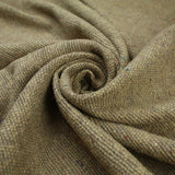 BEIGE Coloured Fleck Corded 100% Silk Linen Look Material Upholstery Craft 9821