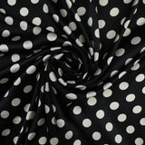 6 COLOURS - Spotted Polka Dot Printed Satin Dress Fabric Blouses Skirts 42" Wide