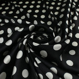 6 COLOURS - Spotted Polka Dot Printed Satin Dress Fabric Blouses Skirts 42" Wide