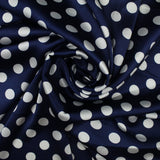 6 COLOURS - Spotted Polka Dot Printed Satin Dress Fabric Blouses Skirts 42" Wide