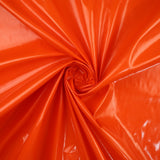 BRIGHT ORANGE Metallic Lycra Fabric Shiny Mirror Foil Spandex Dancewear 9797