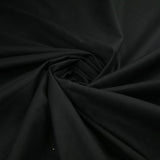 BLACK Premium Plain WASHED 100% COTTON POPLIN Fabric Dress Craft 57" Wide 9802