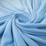 SKY BLUE Plain Soft Velvet Velour Fabric Stretch Dress Material 64" WIDE 9789