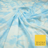 Baby Blue Tie-Dye Soft Touch Stretch Jersey Fabric 56" 6588