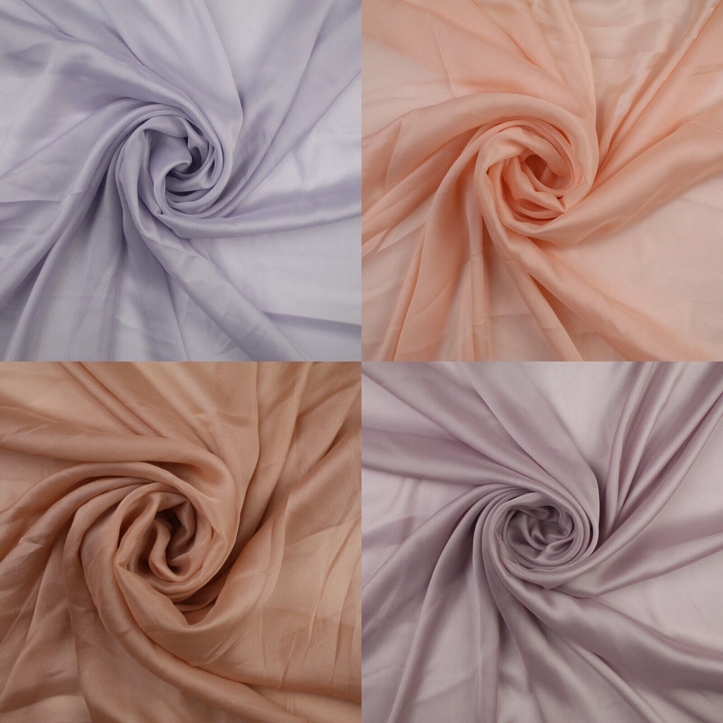 4 COLOURS Semi-Sheer Chiffon Georgette Fabric Bridal Dress Craft 47" Wide