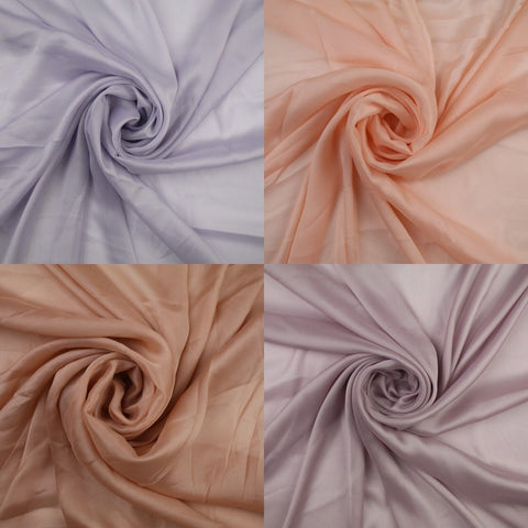 4 COLOURS Semi-Sheer Chiffon Georgette Fabric Bridal Dress Craft 47" Wide