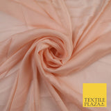 4 COLOURS Semi-Sheer Chiffon Georgette Fabric Bridal Dress Craft 47" Wide