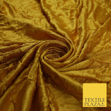 YELLOW Crushed Stretch Plain Satin Fabric Material Dress Bridal 48" 9272