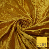 YELLOW Crushed Stretch Plain Satin Fabric Material Dress Bridal 48" 9272