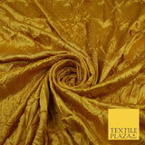 YELLOW Crushed Stretch Plain Satin Fabric Material Dress Bridal 48" 9272