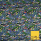 Artistic Floral Stone Painting Inspired 100% Cotton Printed Fabric 58" 10206