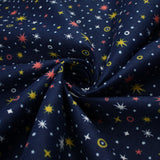 Starry Night Sparkle Stars Brushed Cotton Winceyette Fabric Flannel