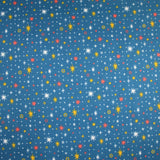 Starry Night Sparkle Stars Brushed Cotton Winceyette Fabric Flannel