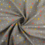 Starry Night Sparkle Stars Brushed Cotton Winceyette Fabric Flannel