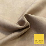 BEIGE Luxury Smooth Faux Suede Fabric Soft Medium Weight Dressmaking Craft 1240