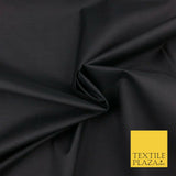 Luxury Soft Ultra High Quality BLACK Plain Poly Cotton Fabric Dress Craft - 1439