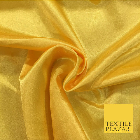 Premium BRIGHT YELLOW Poly Satin Fabric Dress Wedding Prom Bridal 54" SD580