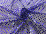 6mm Sequin Hologram Fabric - Shiny Sparkly Fancy Dress Dance -Per Metre - PURPLE