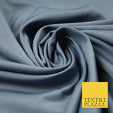 SOFT FEEL GREY Powder Crepe 100% Polyester PLAIN FABRIC LINING 60" WIDE