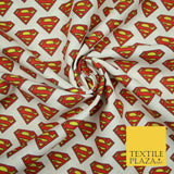 SUPERMAN Badge Logo DC Comic Superhero Digital Print 100% Cotton Fabric 59" 4758