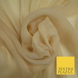 Luxury Beige Peach Nude Plain 100% SILK CHIFFON GEORGETTE Fabric Dress Scarves