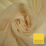 Luxury Beige Peach Nude Plain 100% SILK CHIFFON GEORGETTE Fabric Dress Scarves