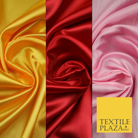 Premium Plain Silky ACETATE SATIN Dress Fabric Wedding Draping - 3 COLOURS 45"