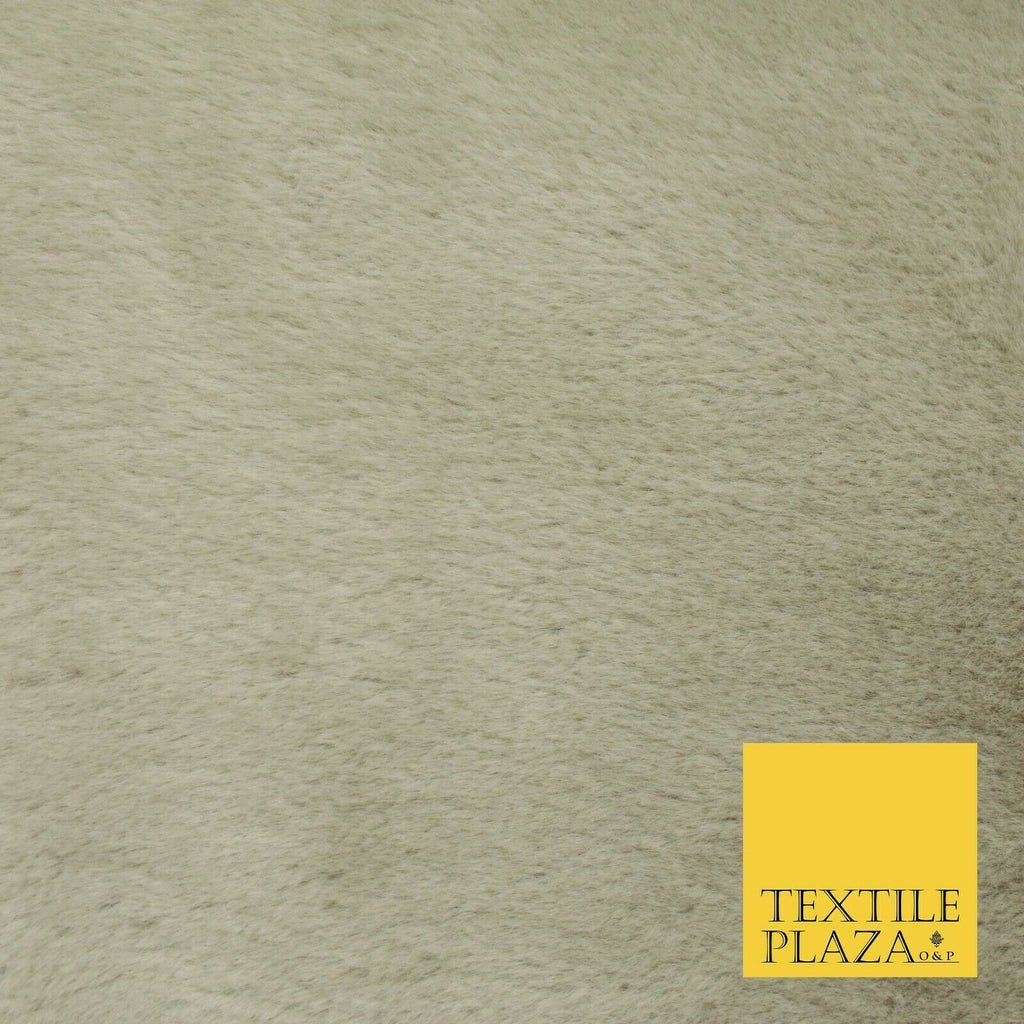 Luxury Super Soft STONE BEIGE Plush Suede Backed Short Pile Faux Fur Fabric 6015