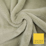 Luxury Super Soft STONE BEIGE Plush Suede Backed Short Pile Faux Fur Fabric 6015