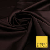 Warm Dark Brown Fine Silky Smooth Liquid Sateen Satin Dress Fabric Drape Lining Material 7865