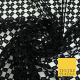 BLACK Luxury Webbed Geometric Guipure Lace Dress Fabric Wedding Bridal 8016