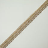 Matte Gold Woven Infinity Braided Metal Trim Border Lace - 17mm Wide X710