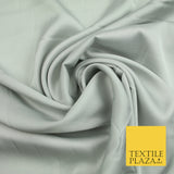 Light Silver Grey Fine Silky Smooth Liquid Sateen Satin Dress Fabric Drape Lining Material 7814