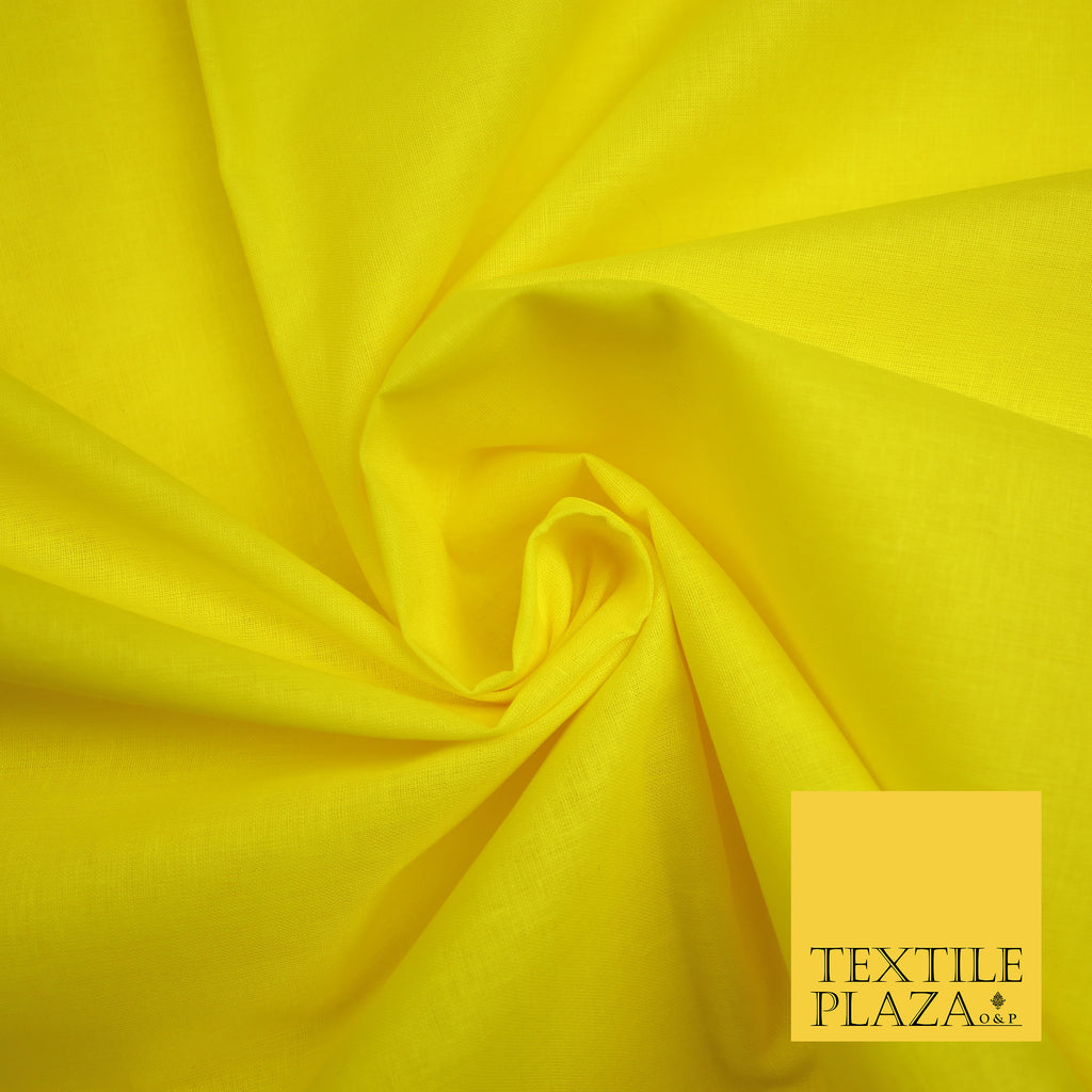 CITRIC YELLOW - Full Voile 100% COTTON RUBIA Fabric Turban Sikh Dastaar Pagh Patka 3M - 5M - 6M - 7M 8074