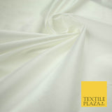 IVORY Premium Plain Dyed Faux Matte Silk TAFFETA Dress Fabric Material 5281(5172)