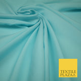 BABY BLUE Plain Dyed Soft Powder Crepe Matt Lining Dress 100% Polyester Budget Fabric 44" 3263