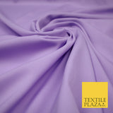 LILAC Plain Dyed Soft Powder Crepe Matt Lining Dress 100% Polyester Budget Fabric 44" 3265